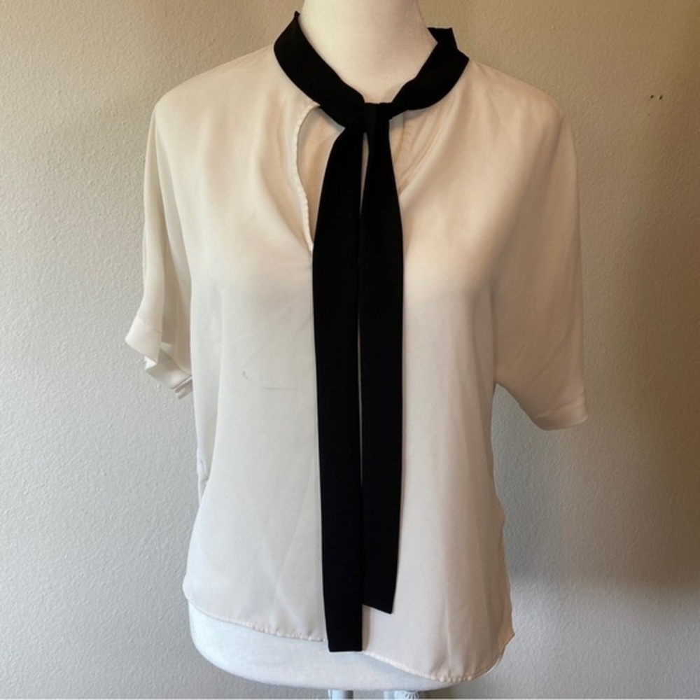 Express White/Black Blouse